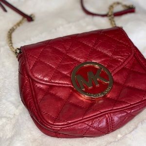 Michael Kors 💋 Red Mini Quilted Leather Bag
